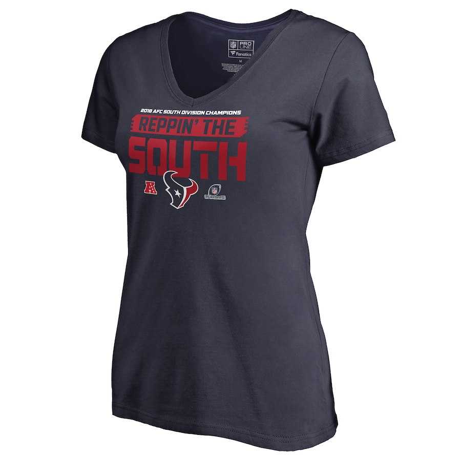 Women Texans Navy 2018 NFL Playoffs Reppin' The South T-Shirt,We sell and wholesale Women Texans Navy 2018 NFL Playoffs Reppin' The South T-Shirt on line form chian!